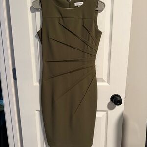 Calvin Klein Olive Green Mini Dress